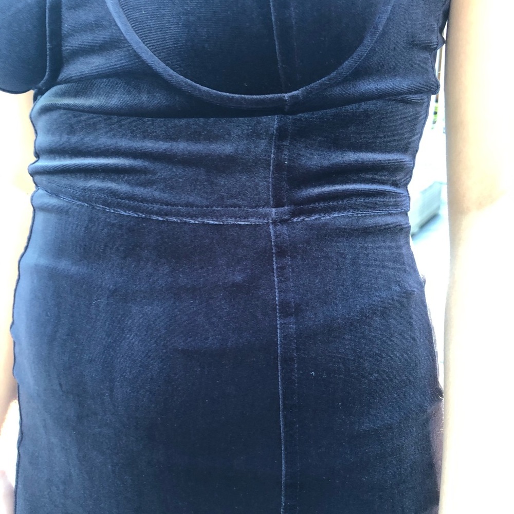 Form fitting velvet dress